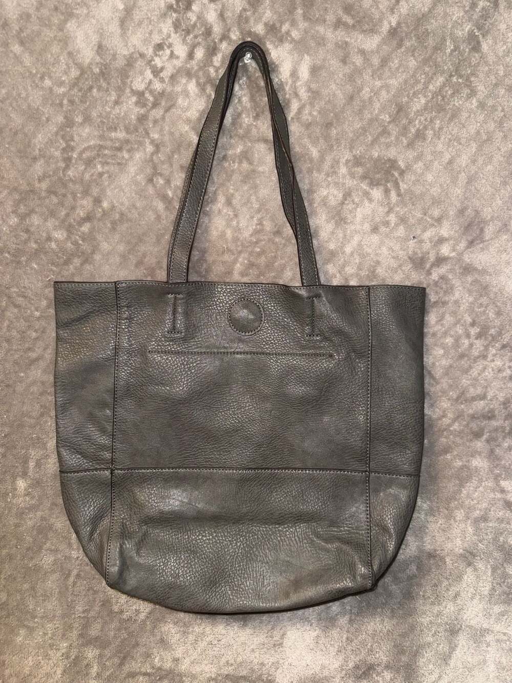 Joy Susan 100% Vegan Leather Large Tote Bag, Light blue pebbled